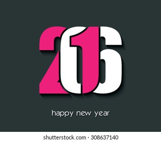 2016 Happy new year creative design for your greetings card, flyers, invitation, posters, brochure, banners, calendar