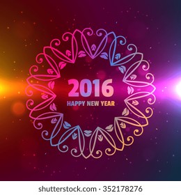 2016 happy new year design