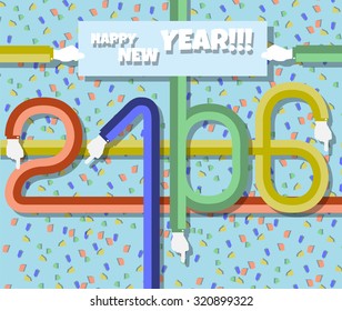 2016 HAPPY NEW YEAR FLAT