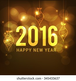 2016 Happy New Year greeting card.