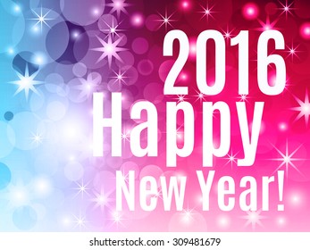 2016 Happy New Year! Holiday background.  Vector EPS10.
