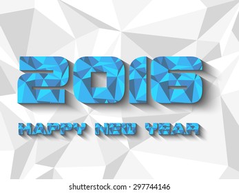 2016 HAPPY NEW YEAR LOW POLY