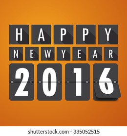 2016 Happy New Year mechanical timetable background.vector