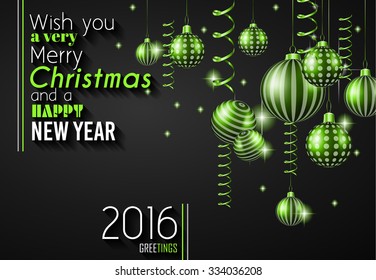 2016 Happy New Year and Merry Christmas Background for your christmas menù, seasonal wallpapers, greetings card, dinner invitations, pary flyers, covers and so on.