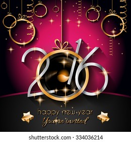 2016 Feliz Año Nuevo y Feliz Navidad de fondo para tus fondos de escritorio de temporada, tarjetas de felicitación, invitaciones a la cena, folletos para fiestas, portadas, etc.