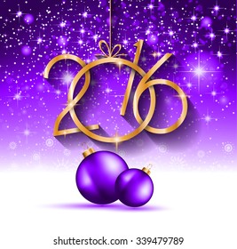 2016 Happy New Year and Merry Christmas Background for your seasonal wallpapers, greetings card, dinner invitations, pary flyers, covers and so on.