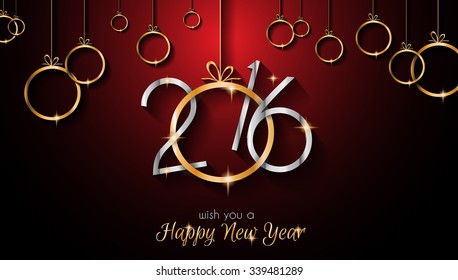 2016 Happy New Year and Merry Christmas Background for your seasonal wallpapers, greetings card, dinner invitations, pary flyers, covers and so on.