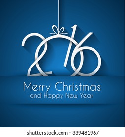 2016 Happy New Year and Merry Christmas Background for your seasonal wallpapers, greetings card, dinner invitations, pary flyers, covers and so on.