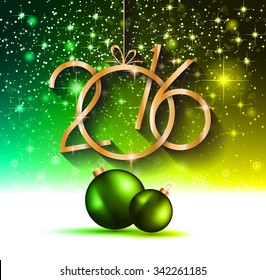 2016 Happy New Year and Merry Christmas Background for your seasonal wallpapers, greetings card, dinner invitations, pary flyers, covers and so on.
