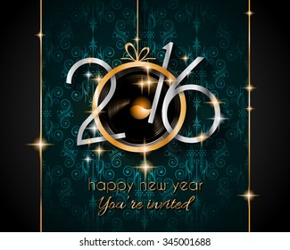 2016 Happy New Year and Merry Christmas Background for your seasonal wallpapers, greetings card, dinner invitations, pary flyers, covers and so on.