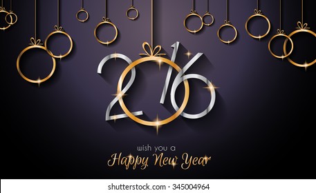2016 Happy New Year and Merry Christmas Background for your seasonal wallpapers, greetings card, dinner invitations, pary flyers, covers and so on.