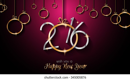 2016 Happy New Year and Merry Christmas Background for your seasonal wallpapers, greetings card, dinner invitations, pary flyers, covers and so on.