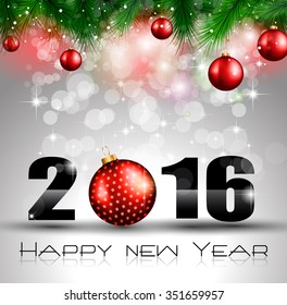 2016 Happy New Year and Merry Christmas Background for Seasonal Greetings Cards, Parties Flyer, Dinner Event Invitations, Xmas Cards and so on.
