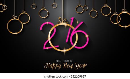 2016 Happy New Year and Merry Christmas Background for Seasonal Greetings Cards, Parties Flyer, Dinner Event Invitations, Xmas Cards and sp on.