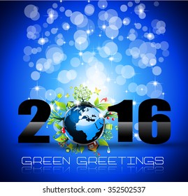 2016 Happy New Year and Merry Christmas Background for Seasonal Greetings Cards, Parties Flyer, Dinner Event Invitations, Xmas Cards and sp on.