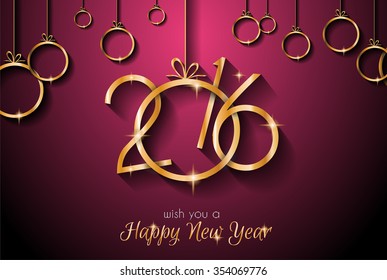2016 Happy New Year and Merry Christmas Background for Seasonal Greetings Cards, Parties Flyer, Dinner Event Invitations, Xmas Cards and sp on.