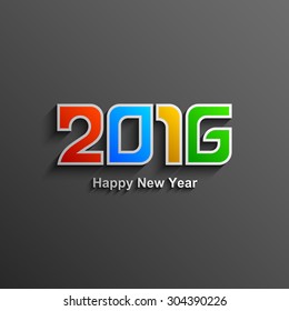 2016 Happy new year modern vector background, Text design, Vector illustration Eps 10