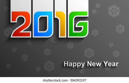 2016 Happy new year modern vector background, Text design, Vector illustration Eps 10