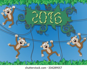 2016 HAPPY NEW YEAR MONKEY STYLE