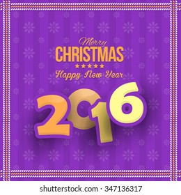 2016 Happy New Year, Purple Colors Background