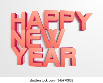 2016 Happy New Year new style sign 3d text eps10.