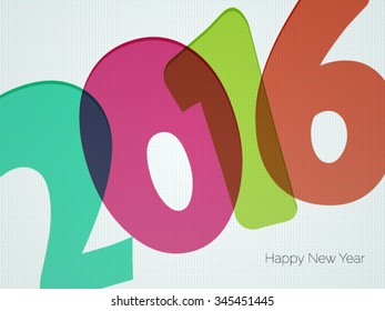 2016 happy new year stylish text