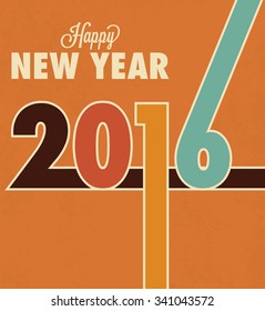 2016 - Happy New Year - Typographic Vector Design 