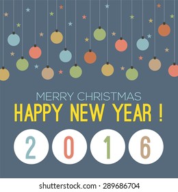 2016 Happy New Year Vector Illustration