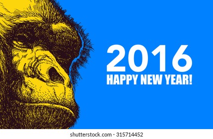 2016. Happy new year! Vector illustration