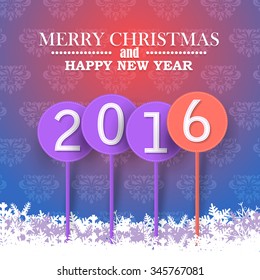 2016 Happy New Year Vector Background