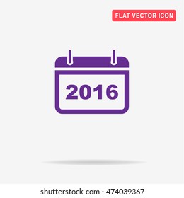 2016 icon. Vector concept illustration for design.