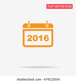 2016 icon. Vector concept illustration for design.