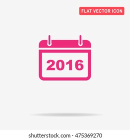 2016 icon. Vector concept illustration for design.