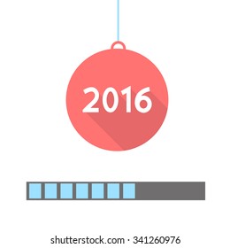 2016 Loading. Progress bar design. Vector illustration.