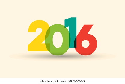 2016 logotype, isolated illustration