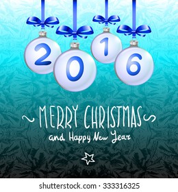 2016 Merry Christmas and Happy New Year art