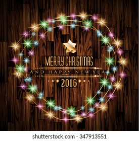 2016 Merry Christmas and Happy New Year Background for Seasonal Greetings Cards, Parties Flyer, Dineer Event Invitations, Xmas Cards and sp on.