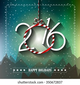 2016 Merry Christmas and Happy New Year Background for Seasonal Greetings Cards, Parties Flyer, Dineer Event Invitations, Xmas Cards and sp on.