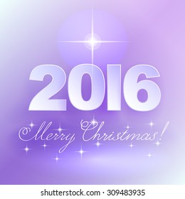 2016 Merry Christmas! Holiday background. Vector EPS10.
