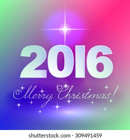 2016 Merry Christmas! Holiday background. Vector EPS10.

