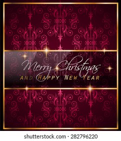 2016 Merry Chrstmas and Happy New Year Background for your dinner invitations, festive posters, restaurant menu cover, book cover or promotional depliant