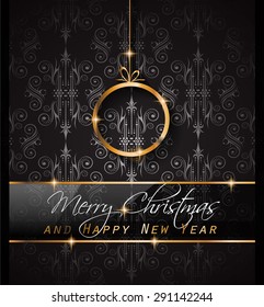 2016 Merry Chrstmas and Happy New Year Background for your dinner invitations, festive posters, restaurant menu cover, book cover,promotional depliant, Elegant greetings cards and so on.