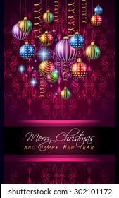 2016 Merry Chrstmas and Happy New Year Background for your dinner invitations, festive posters, restaurant menu cover, book cover,promotional depliant, Elegant greetings cards and so on.