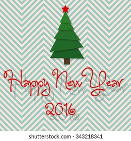 2016 modern design christmas tree Happy New Year