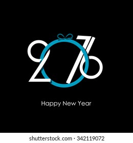 2016 New Year Background. Vector Illustration EPS10