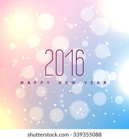 2016 new year in bokeh background