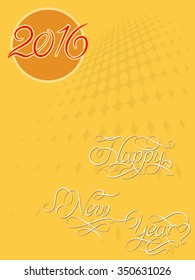 Arte vector de diseño de caligrafía de Año Nuevo 2016
