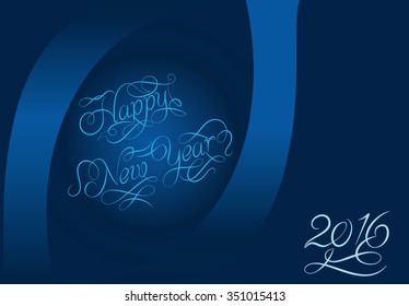 2016 New Year Calligraphy Design Vector Art