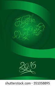 2016 New Year Calligraphy Design Vector Art