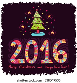 2016 new year card design.